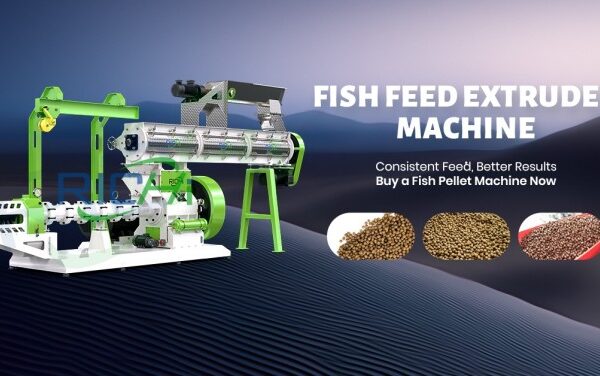 Fish-feed-extruder for sinking fish feed processing